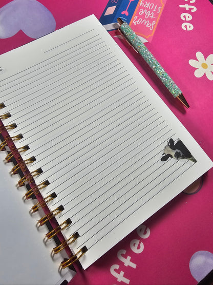 Cow Girl at Heart 6 x 9 Handmade Hard Cove Notebook