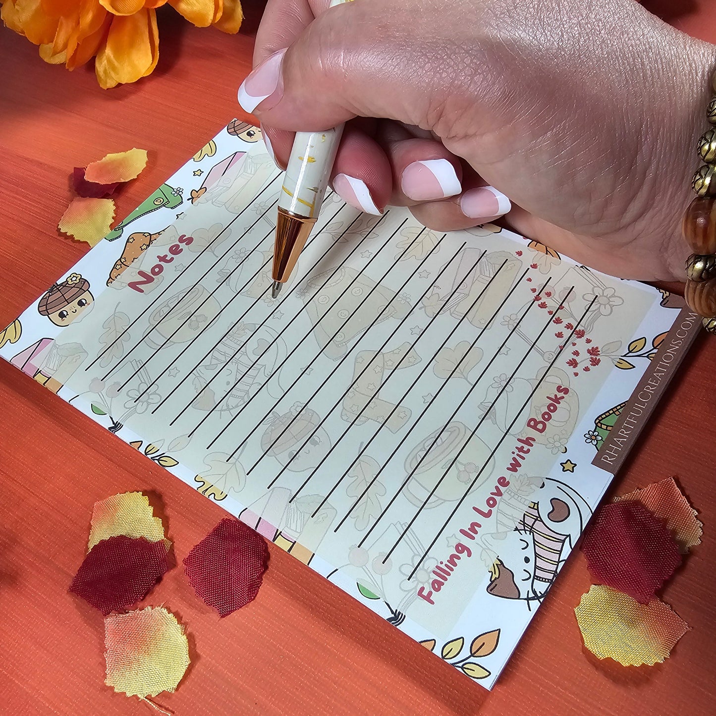 Falling in Love with Books – 4" x 6" Lined Notepad