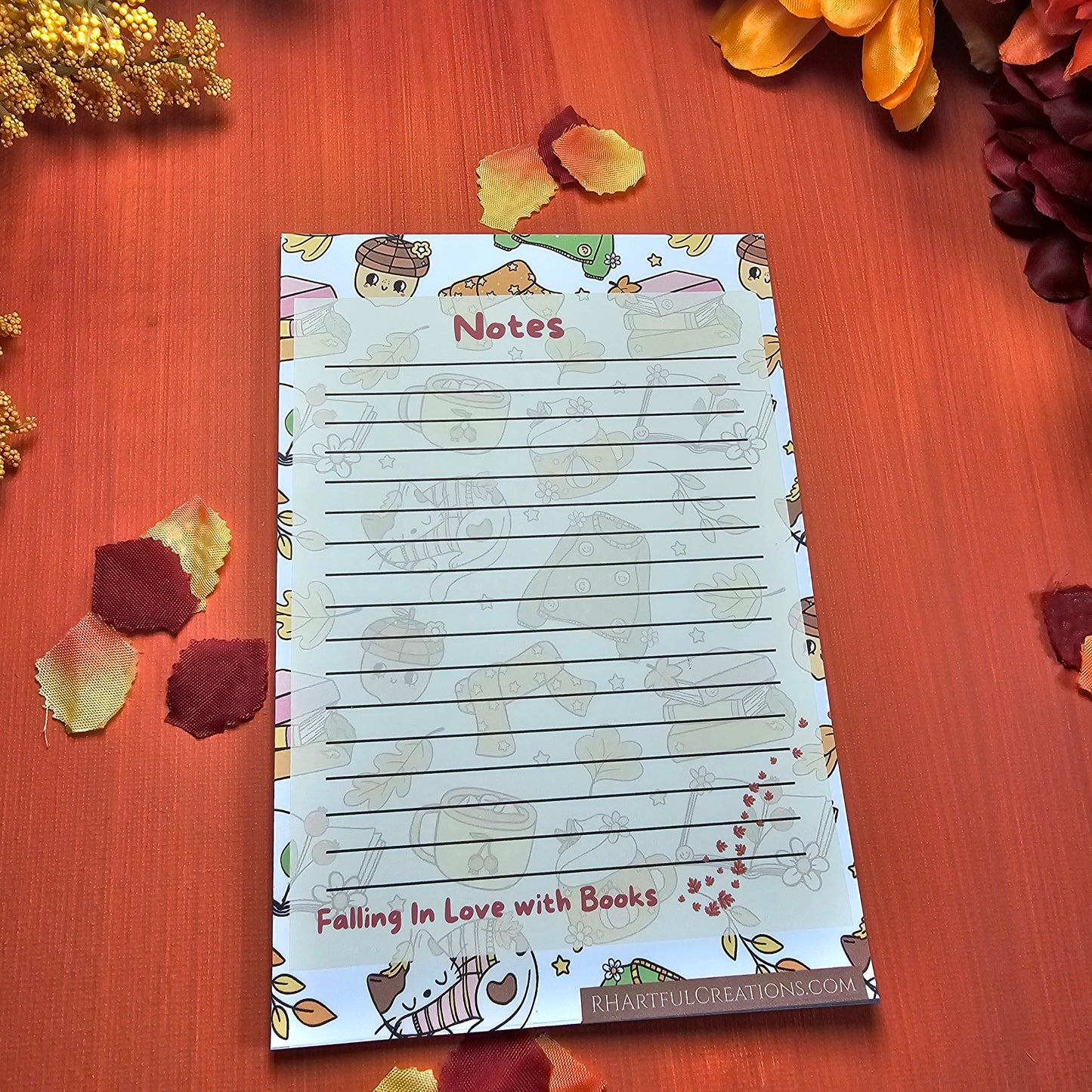 Falling in Love with Books – 4" x 6" Lined Notepad