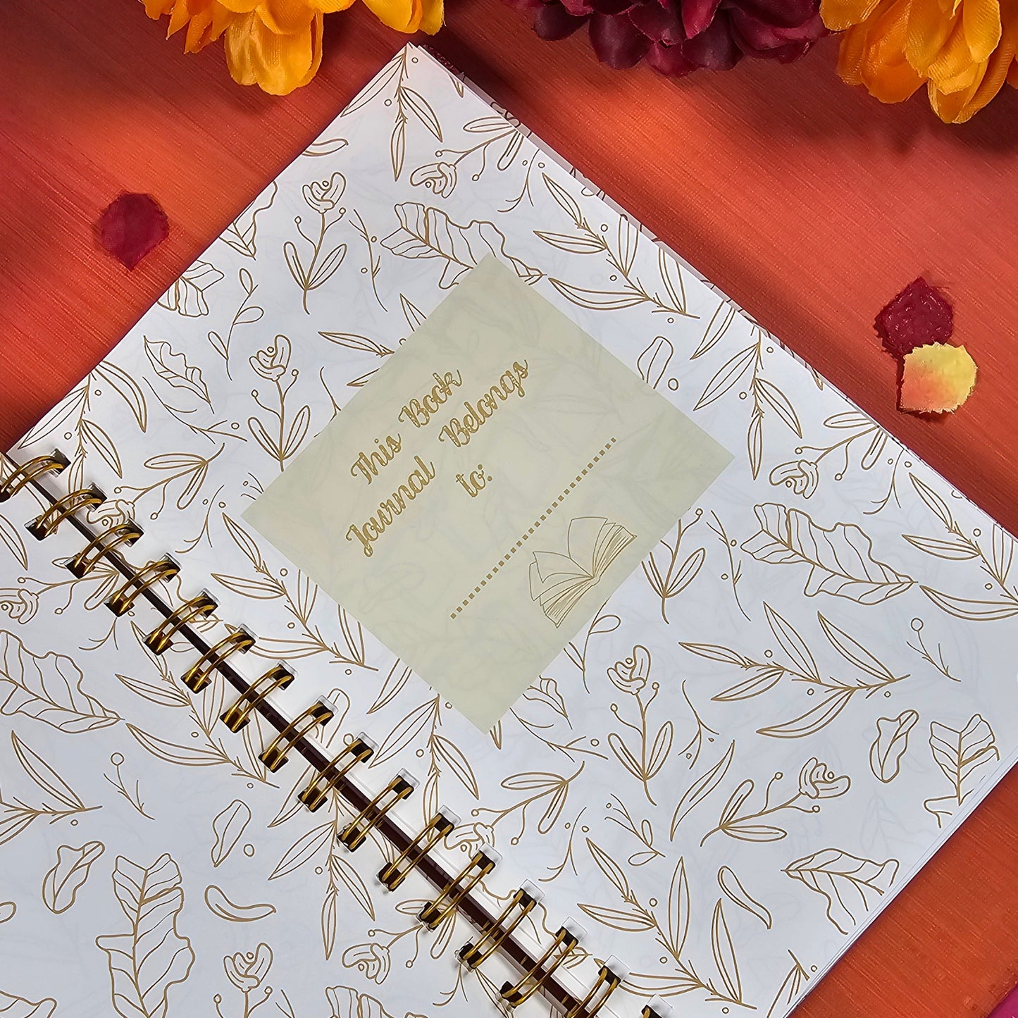 Fall Themed Book 100 Book Review Journal Hardcover