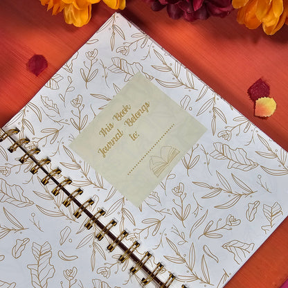 Fall Themed Book 100 Book Review Journal Hardcover