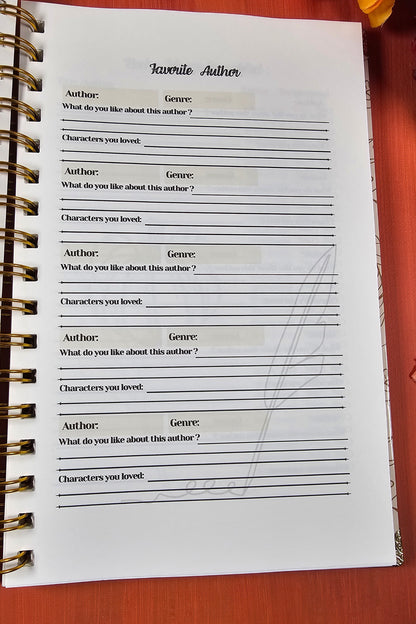 Fall Themed Book 100 Book Review Journal Hardcover