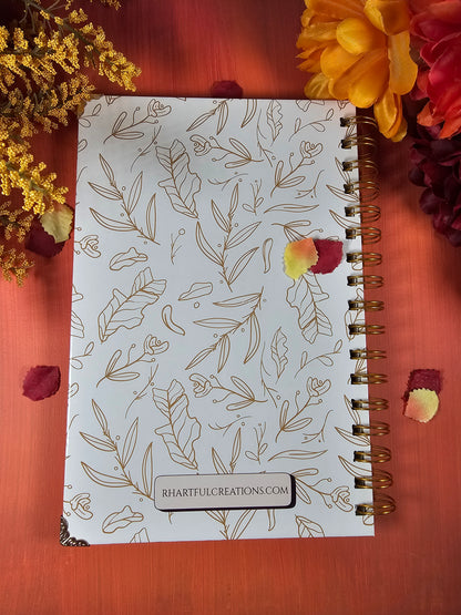 Fall Themed Book 100 Book Review Journal Hardcover