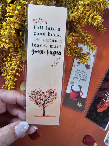 Fall Bookmarkers, Cozy Book Lover Two-side Laminated