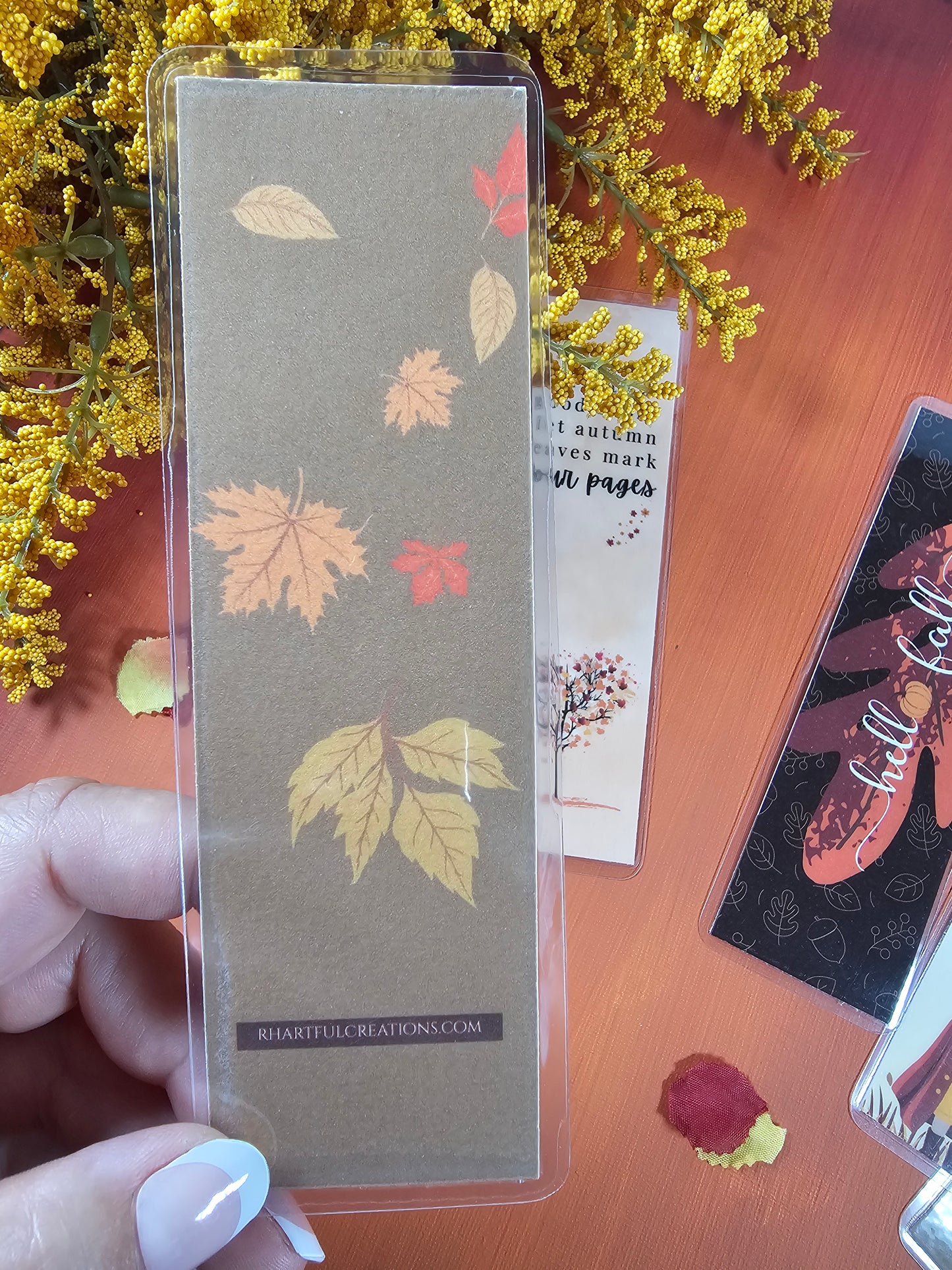 Fall Bookmarkers, Cozy Book Lover Two-side Laminated