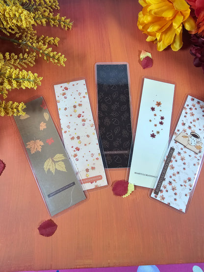 Fall Bookmarkers, Cozy Book Lover Two-side Laminated