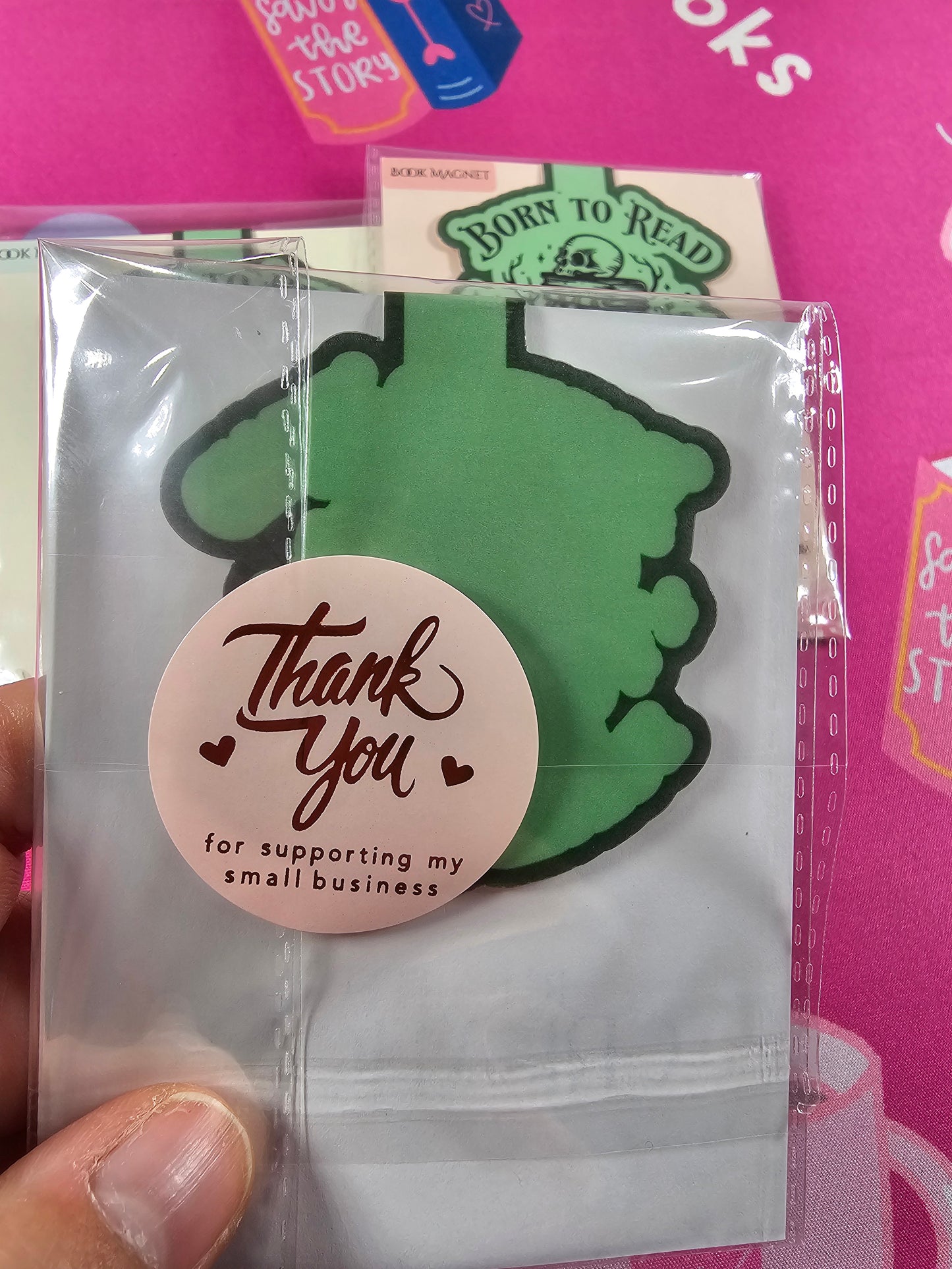 Born to read, forced to work Magnetic Bookmark