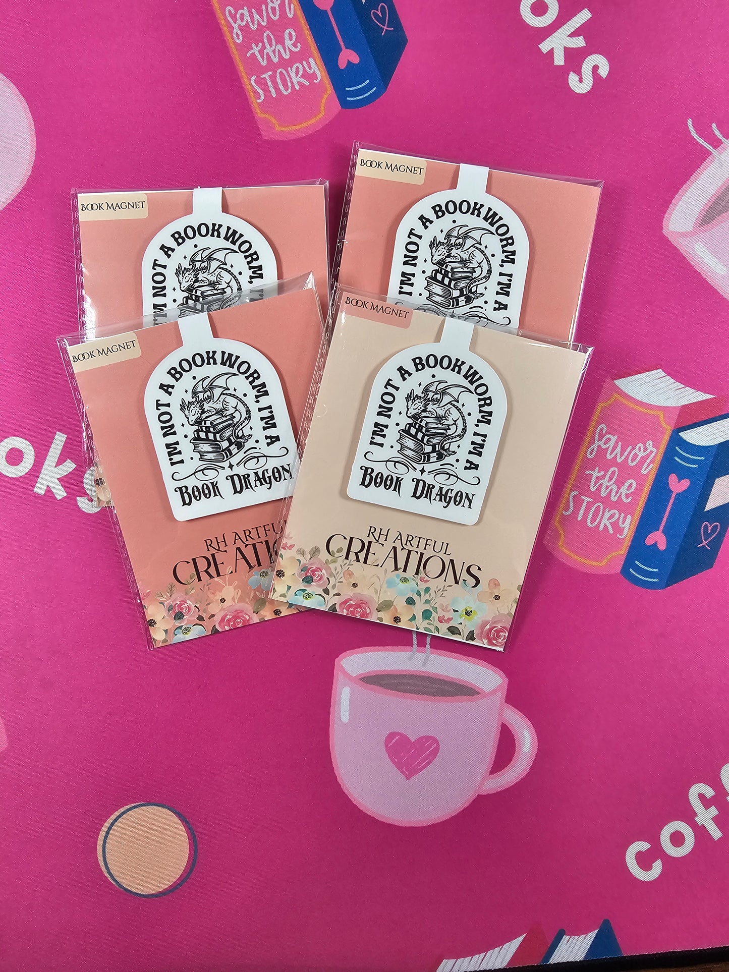 I am not a Book-worm, I am a Book - Dragon Simple Style Magnetic Bookmark