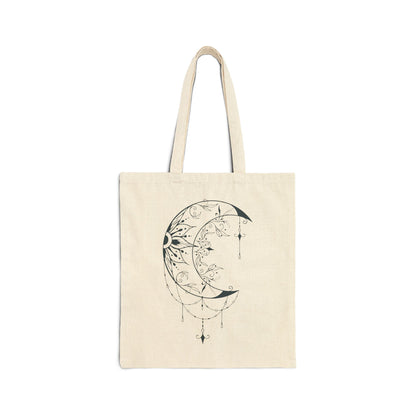 Mystic Moon, Cotton Canvas Tote Bag