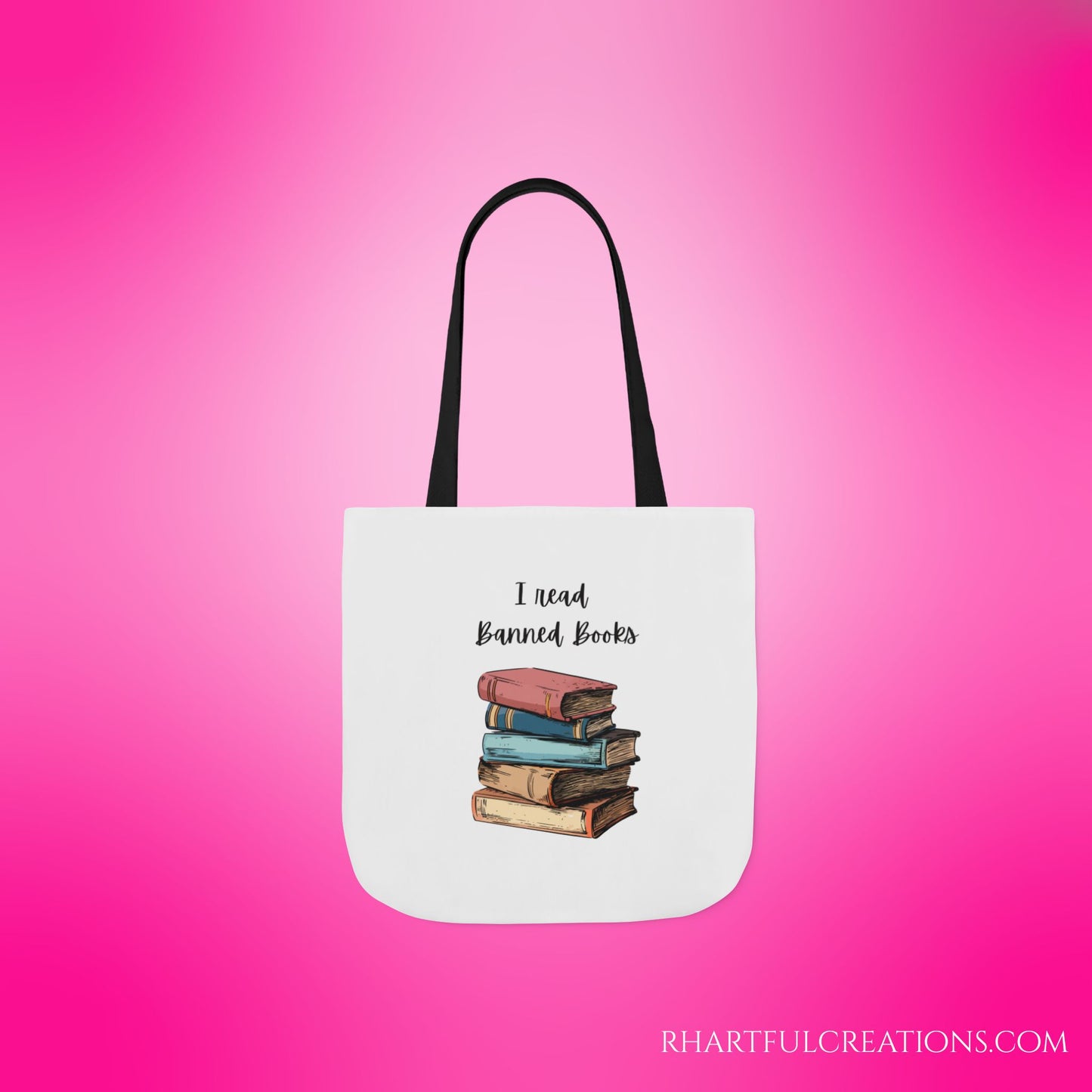 I read Banned Books Canvas Tote Bag, 5-Color Straps