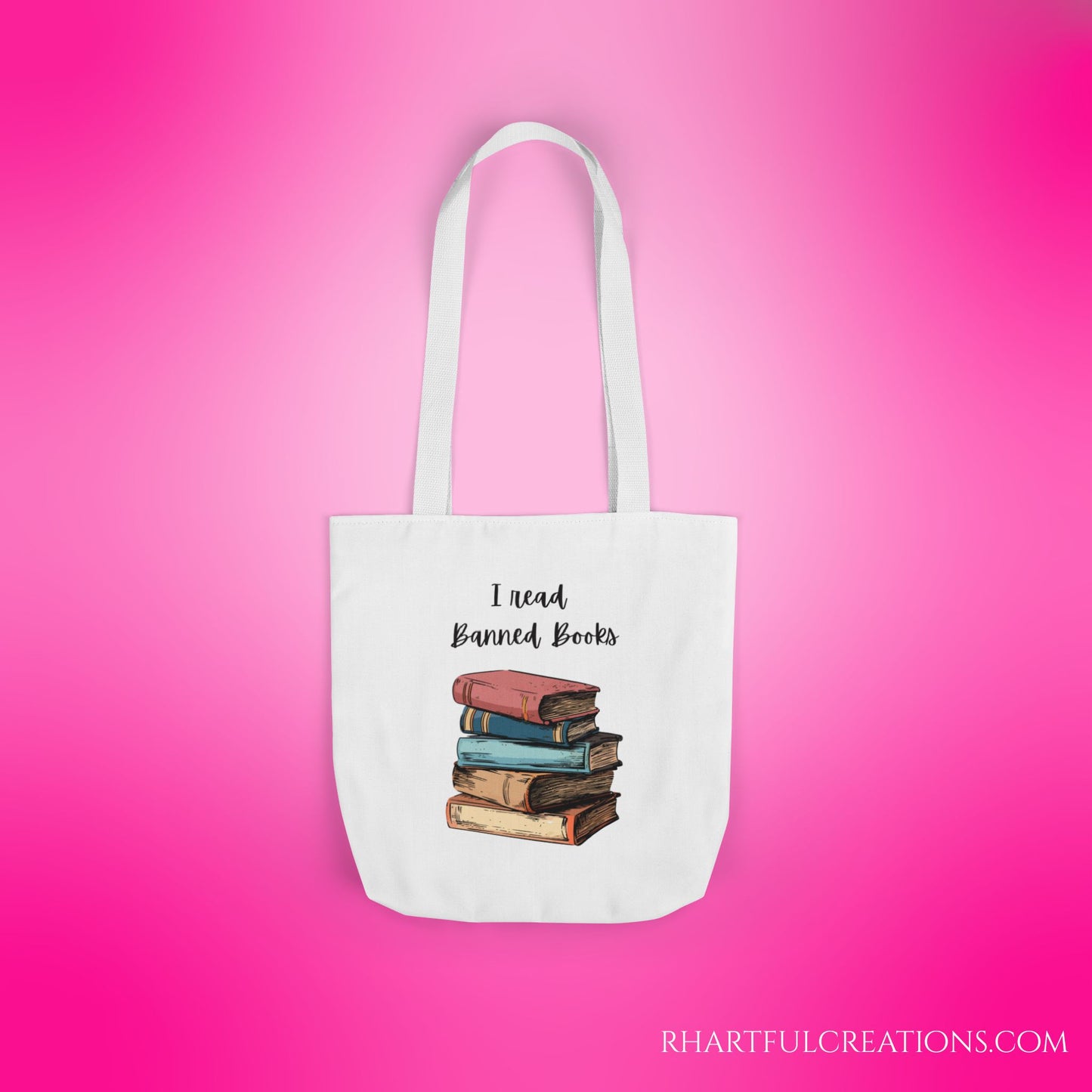I read Banned Books Canvas Tote Bag, 5-Color Straps