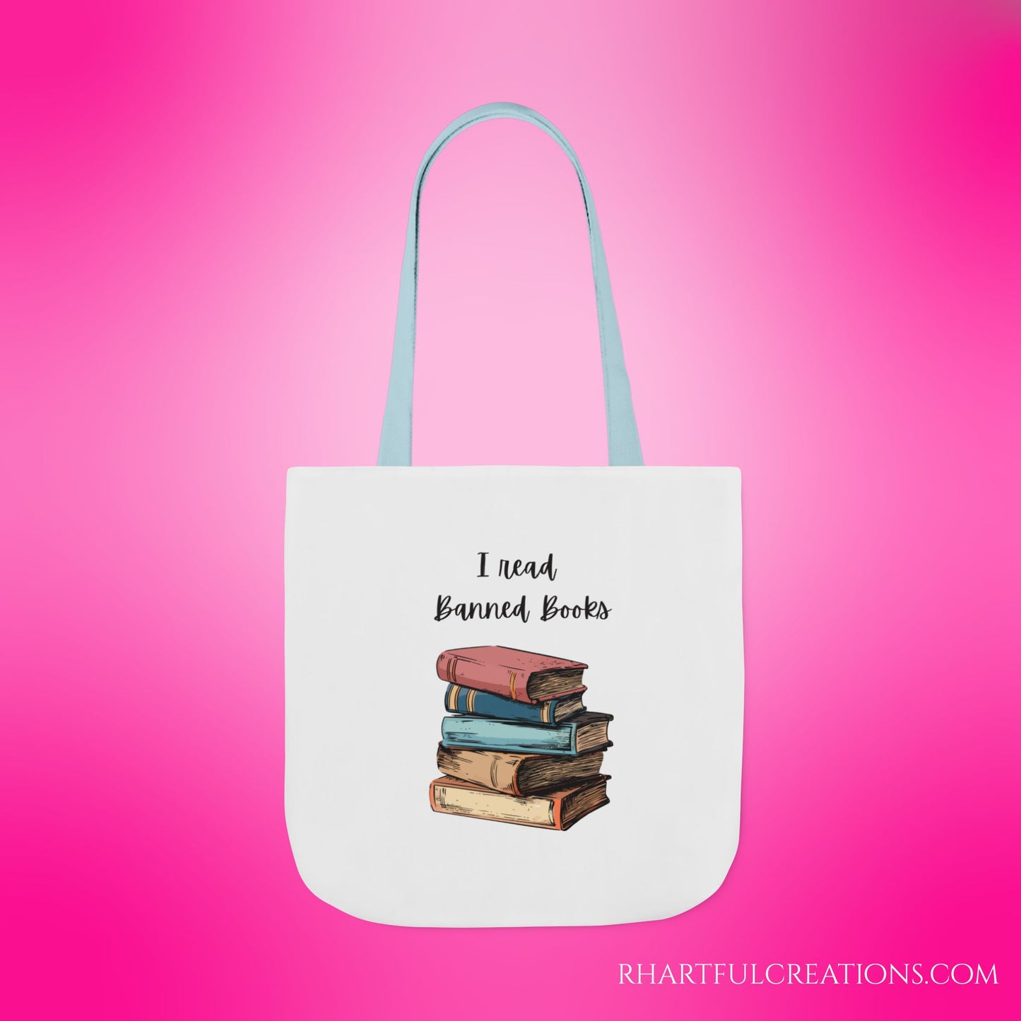 I read Banned Books Canvas Tote Bag, 5-Color Straps