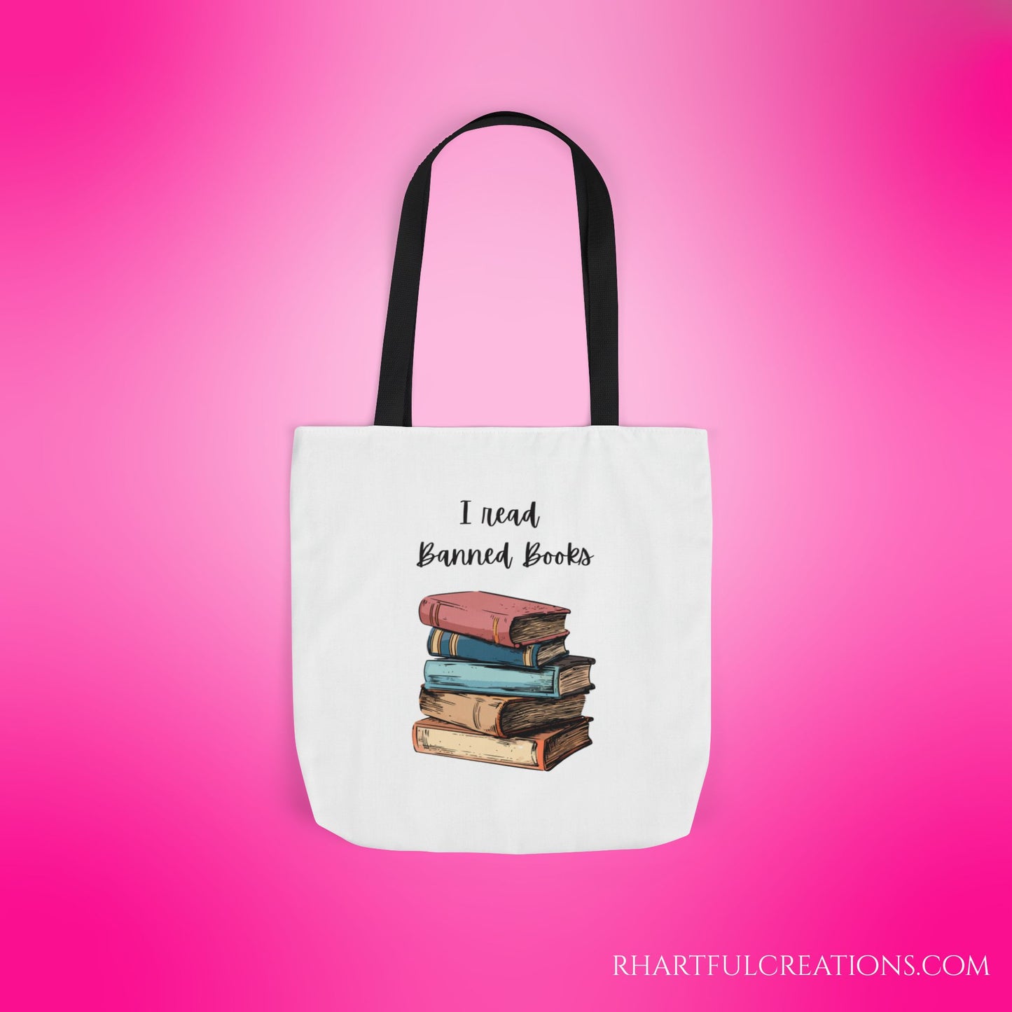 I read Banned Books Canvas Tote Bag, 5-Color Straps