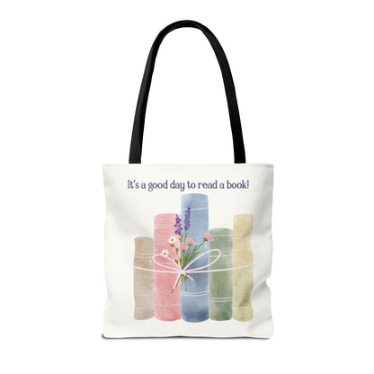 Book Lover Tote Bag, Floral Reading Bag, Cute Literary Gift for Readers