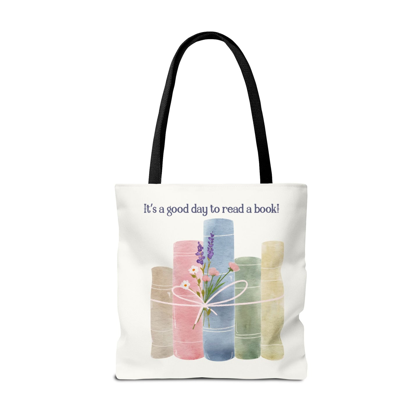 Book Lover Tote Bag, Floral Reading Bag, Cute Literary Gift for Readers