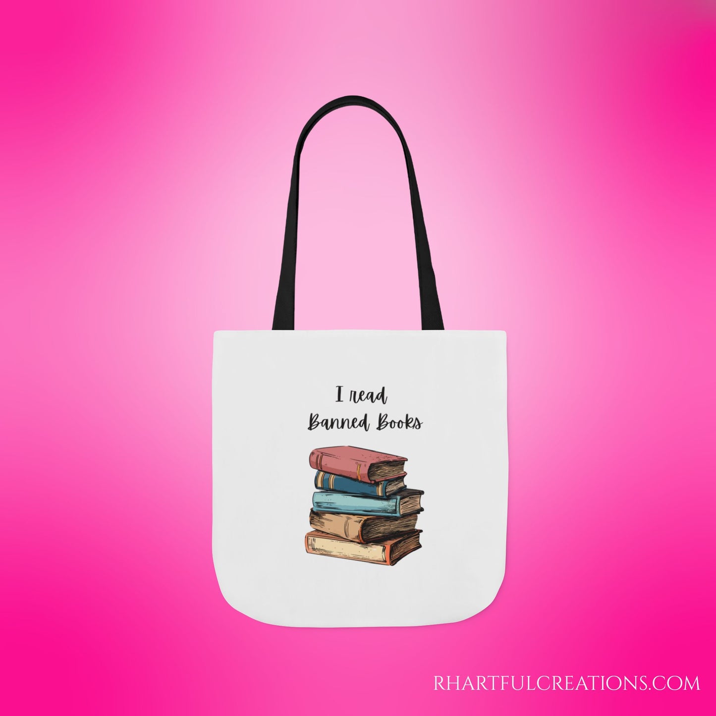 I read Banned Books Canvas Tote Bag, 5-Color Straps