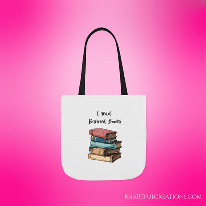 I read Banned Books Canvas Tote Bag, 5-Color Straps