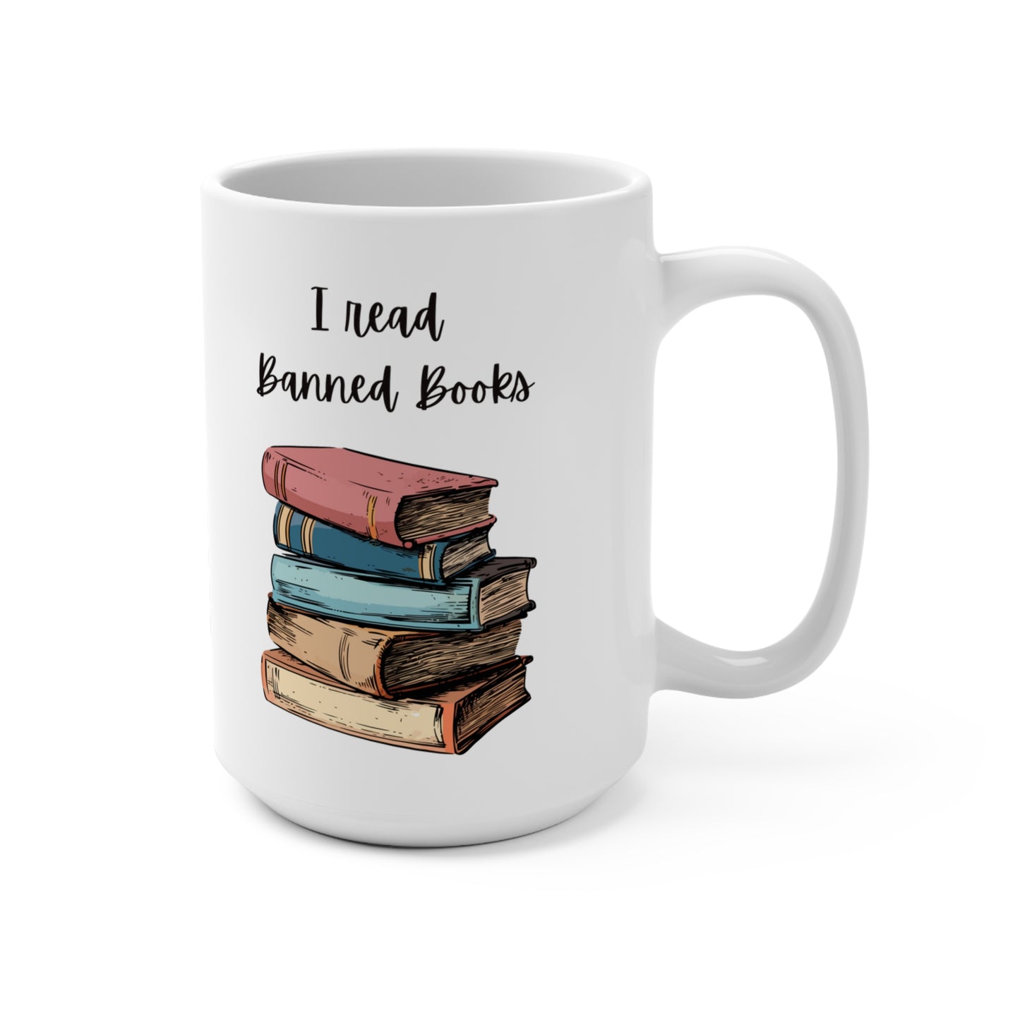 “I Read Banned Books” 15oz Ceramic Mug