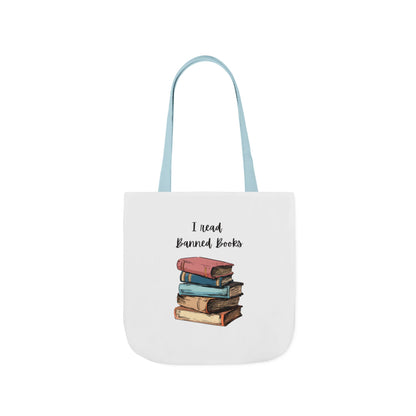 I read Banned Books Canvas Tote Bag, 5-Color Straps
