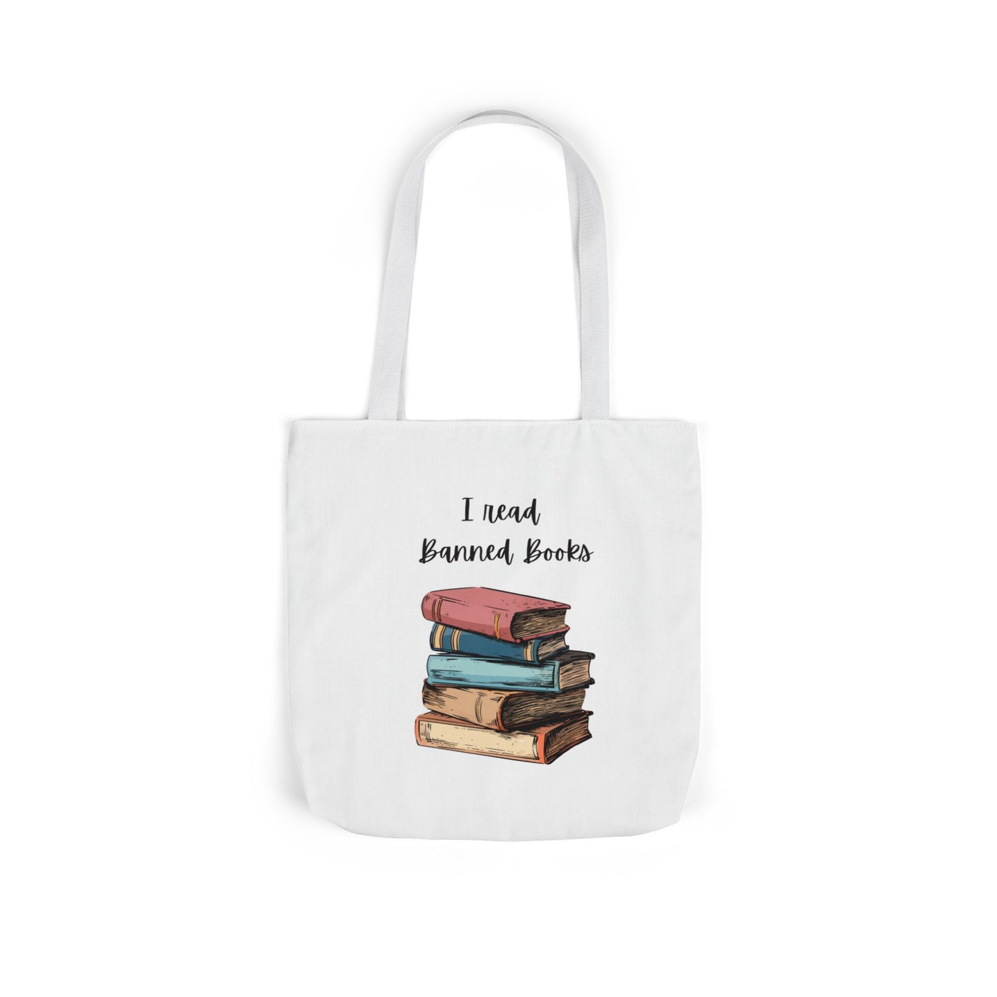 I read Banned Books Canvas Tote Bag, 5-Color Straps