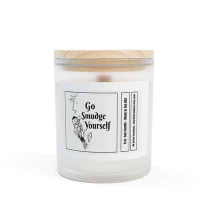 Go Smuge Yourself, Frosted Glass Candle, 11oz