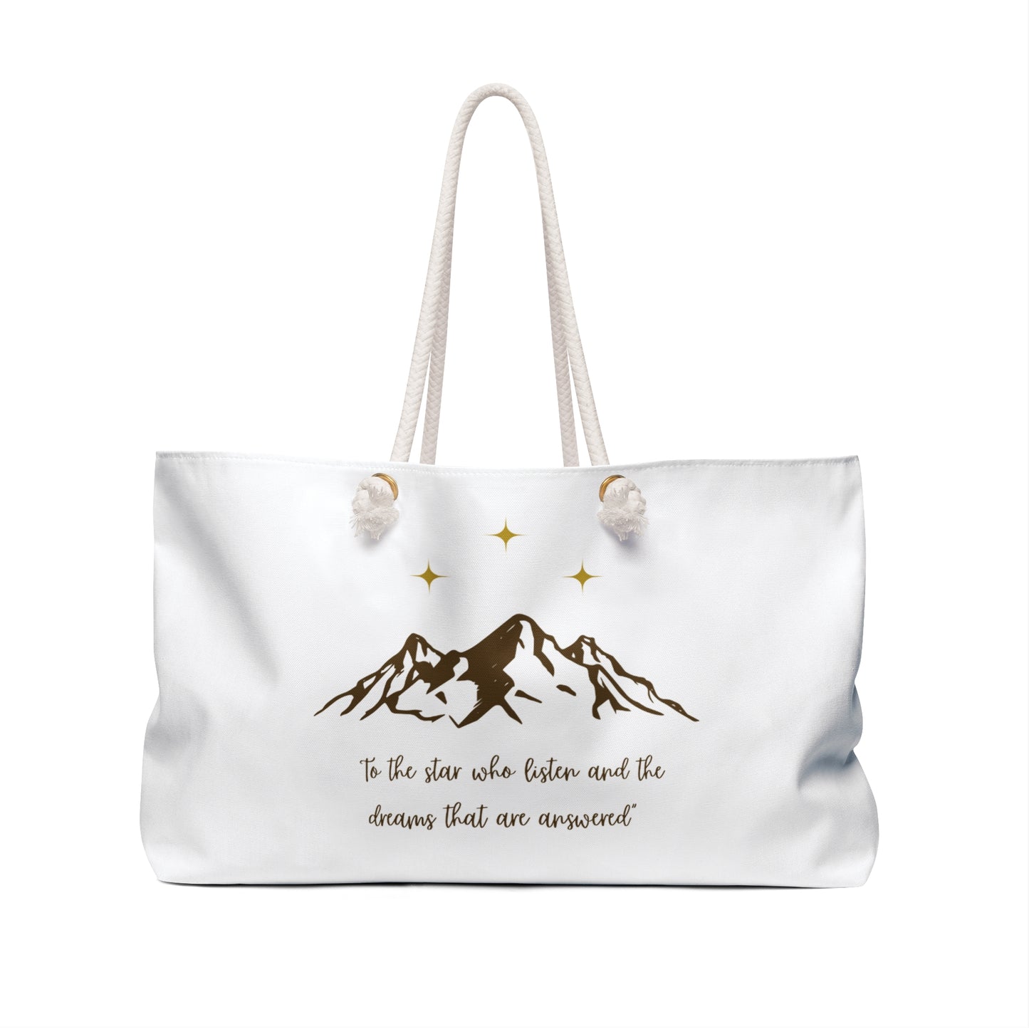 To The Stars That Listen and The Dreams That are Answered, Weekender Bag