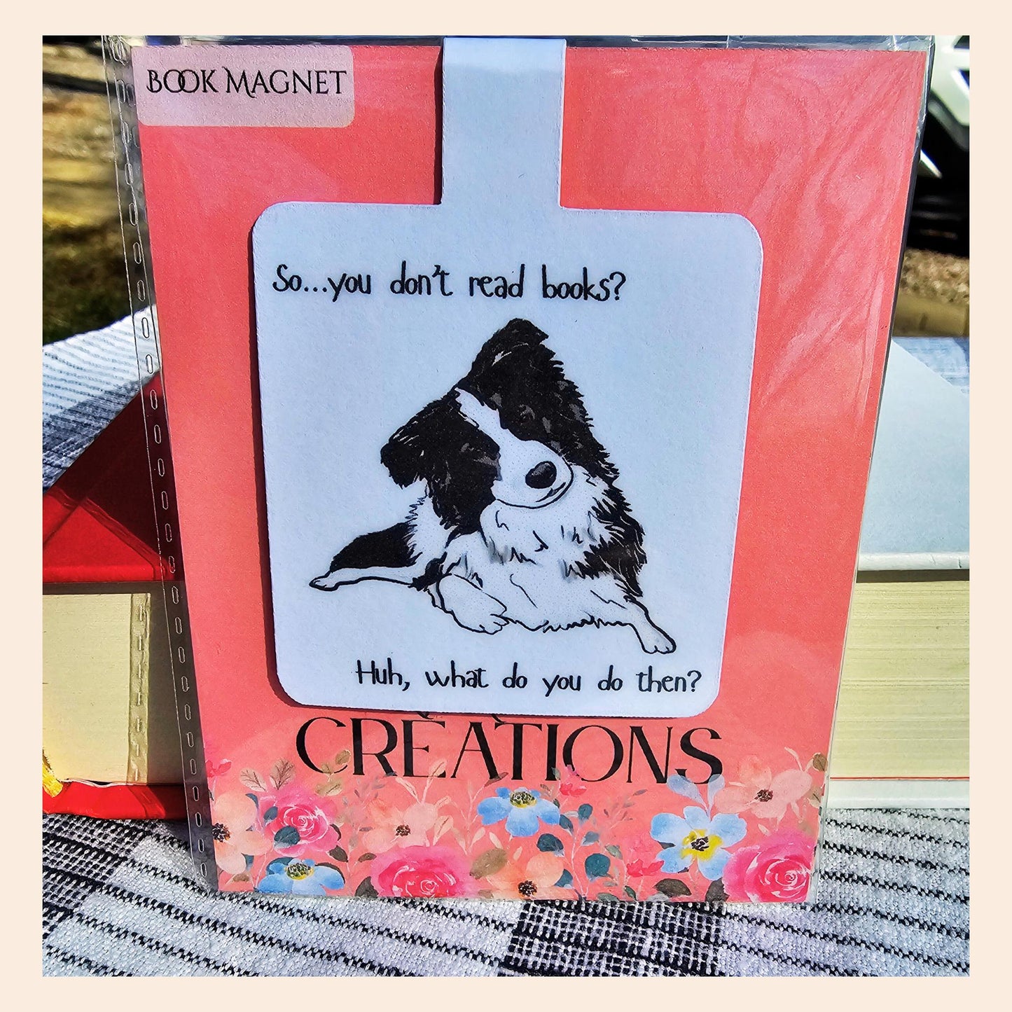 Coffee, Books & Paws  Dog-Themed Magnetic Bookmarks