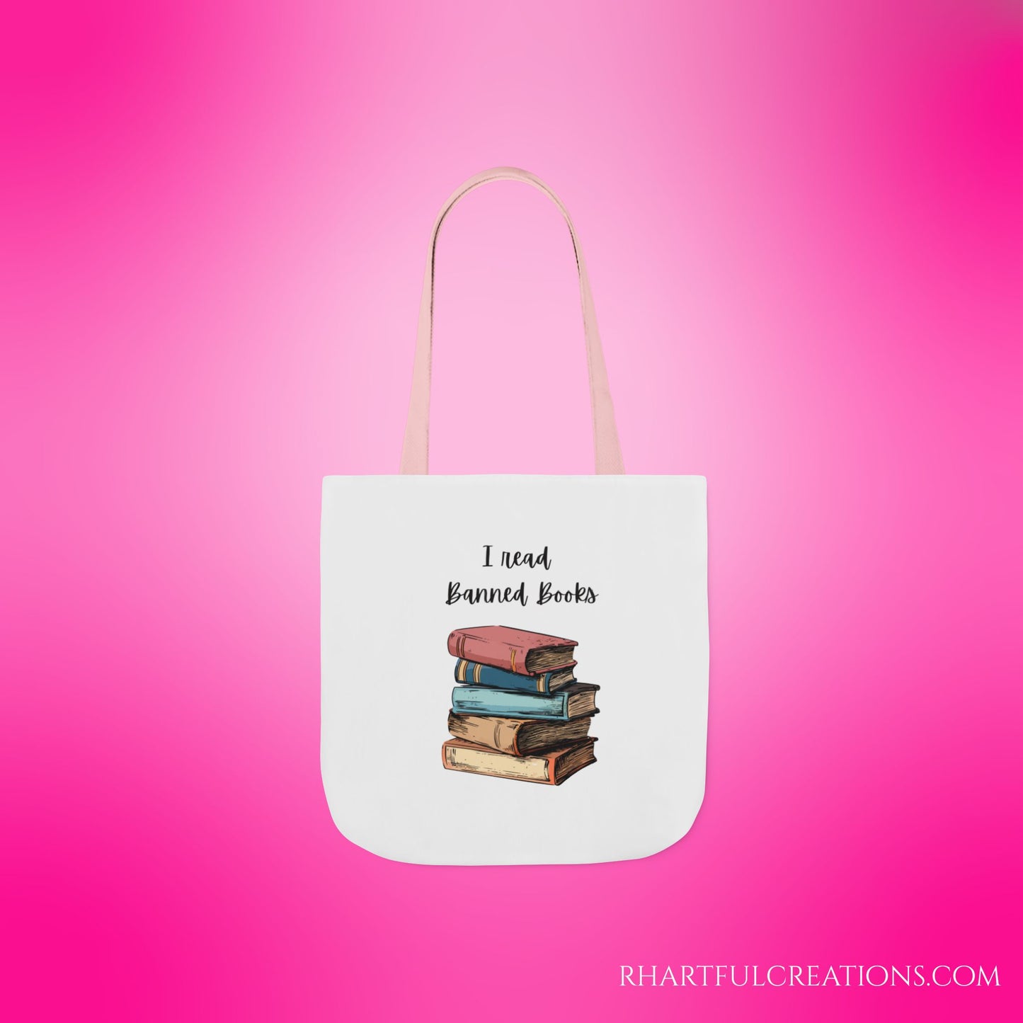 I read Banned Books Canvas Tote Bag, 5-Color Straps