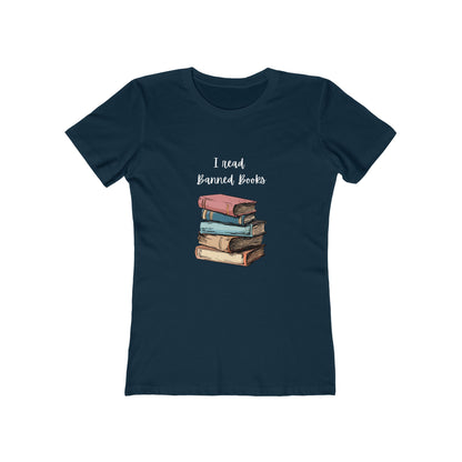 "I Read Banned Books" Women's Slim Fit Tee