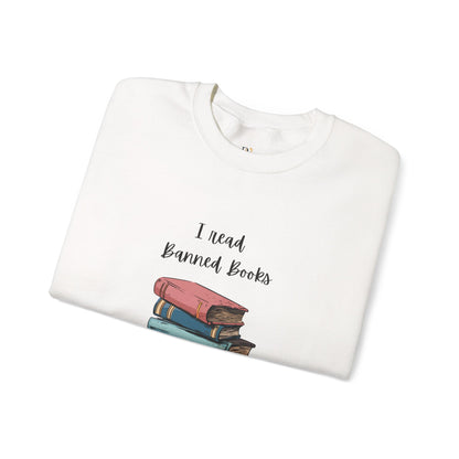 “I Read Banned Books” Unisex Crewneck Sweatshirt