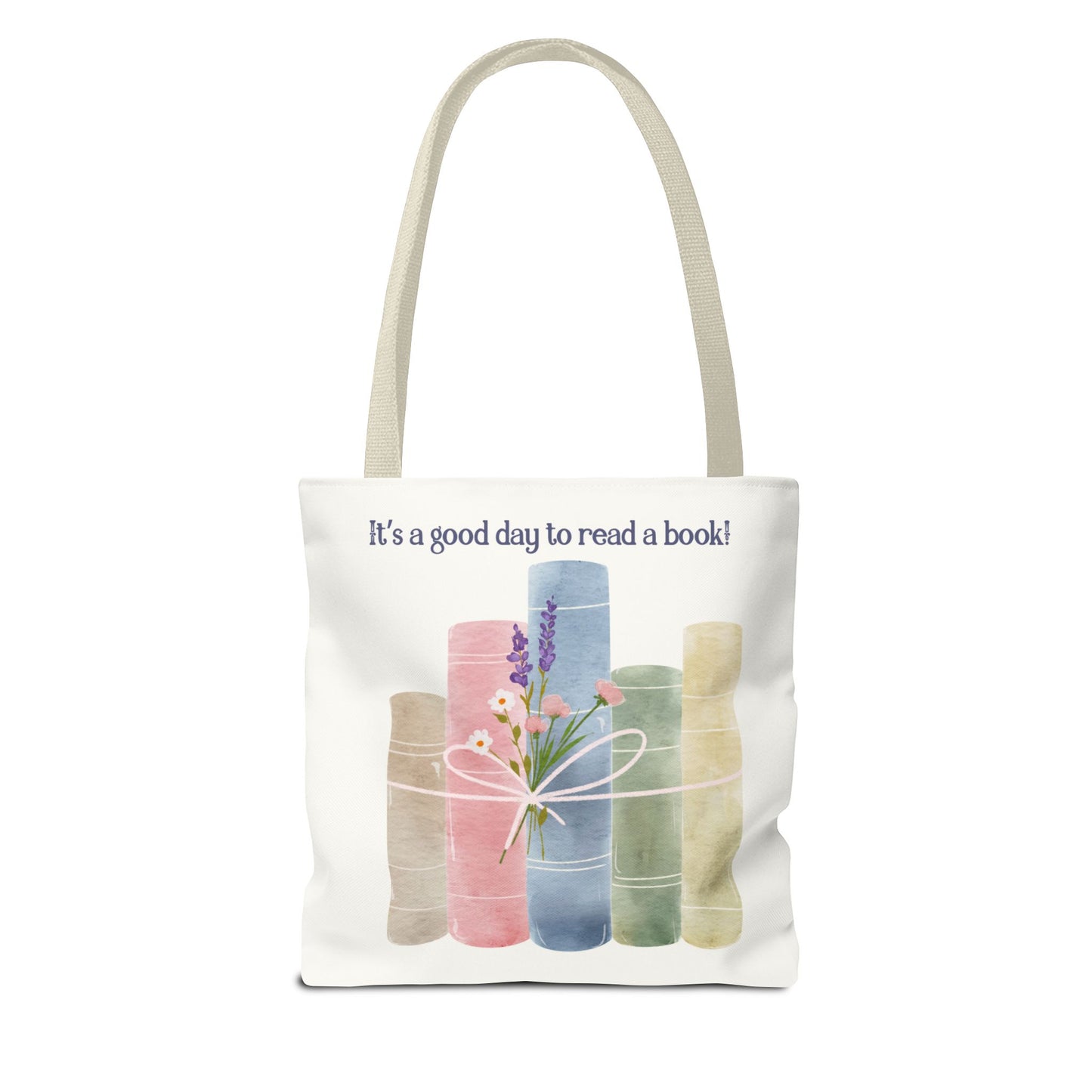 Book Lover Tote Bag, Floral Reading Bag, Cute Literary Gift for Readers