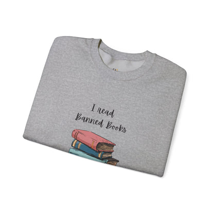 “I Read Banned Books” Unisex Crewneck Sweatshirt