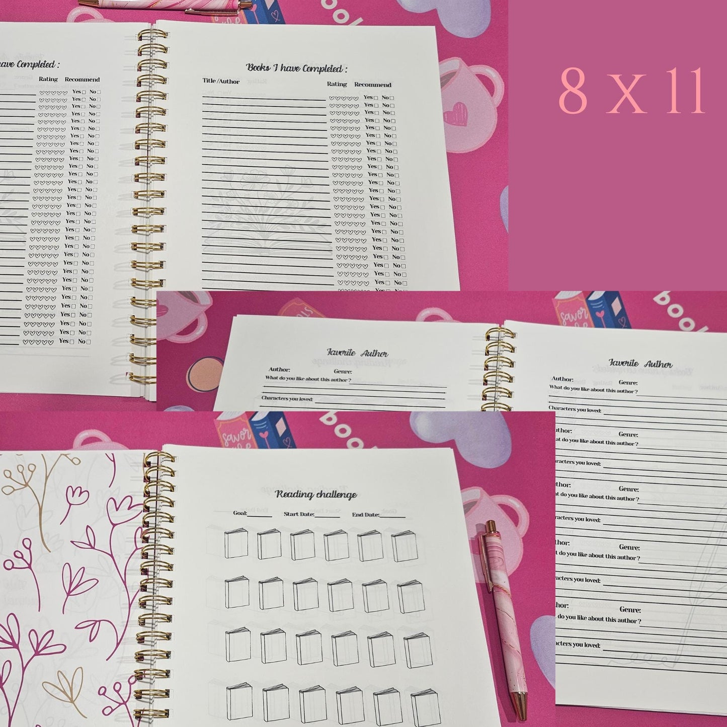 Watercolor Flowers, Book Journal (Hard or Soft Cover)