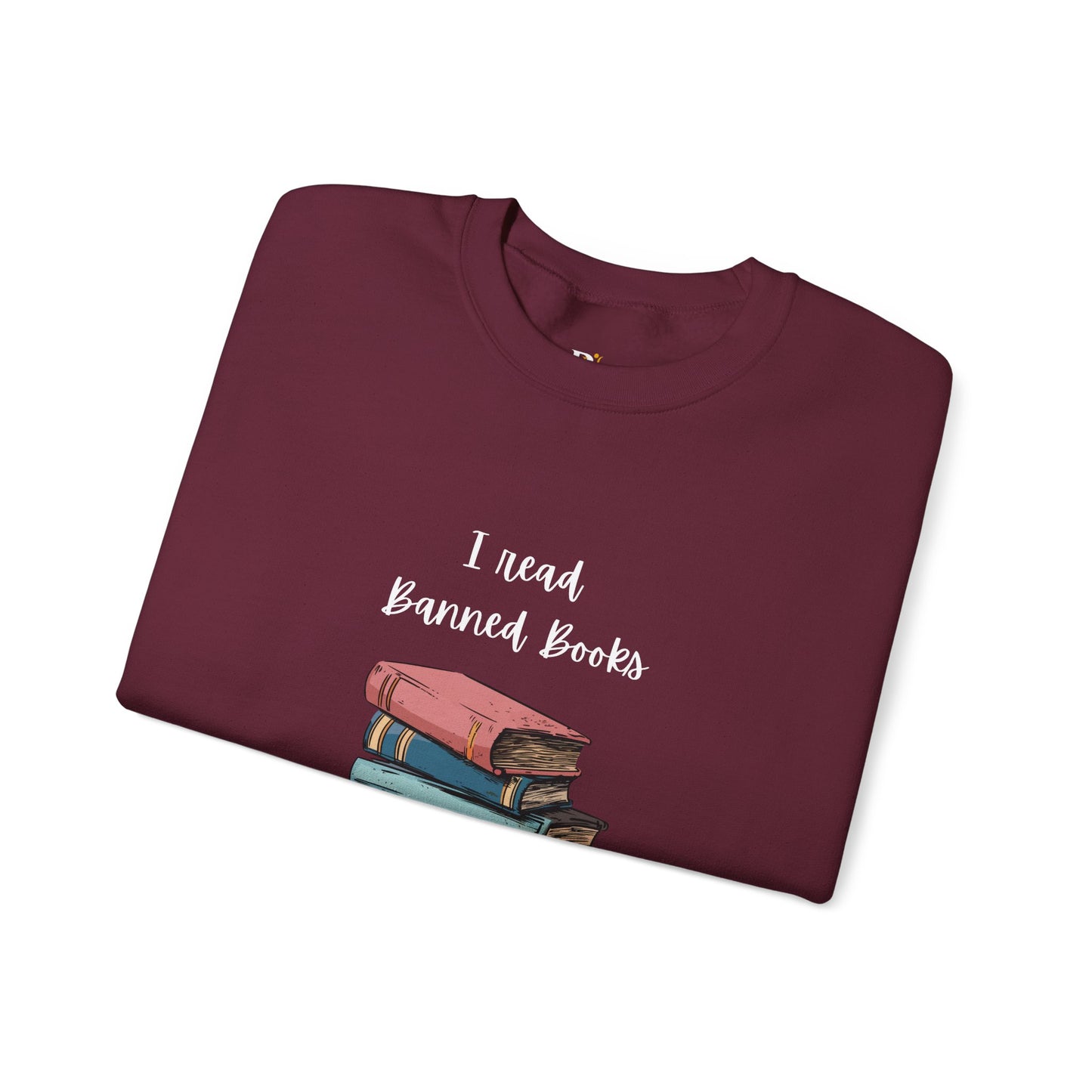 “I Read Banned Books” Unisex Crewneck Sweatshirt (More Colors)