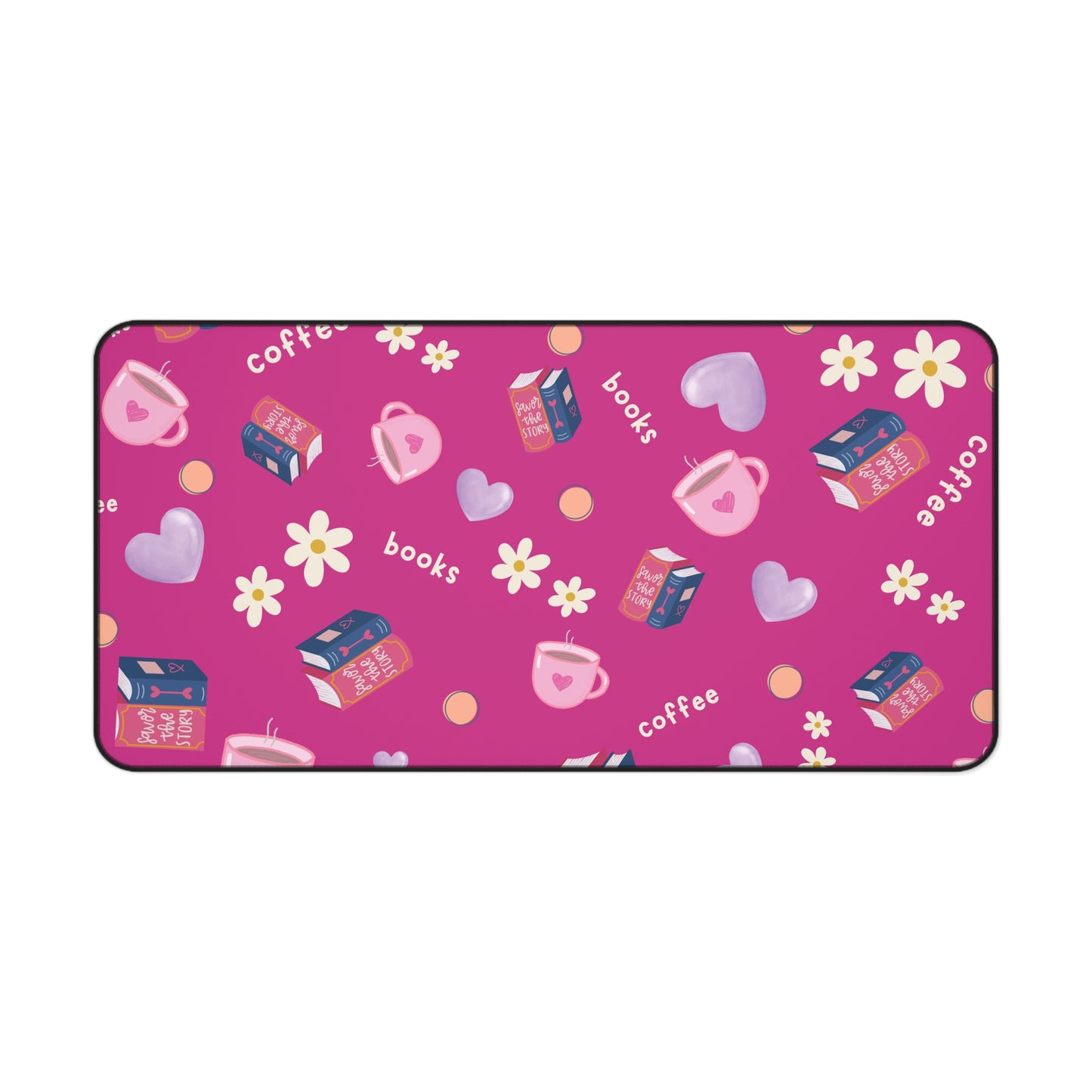 Books & Coffee, Mouse Pad/ Desk Mat