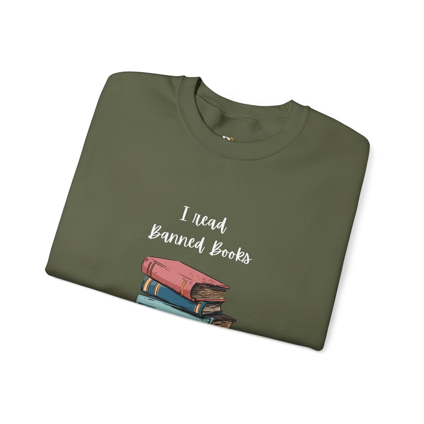 “I Read Banned Books” Unisex Crewneck Sweatshirt (More Colors)