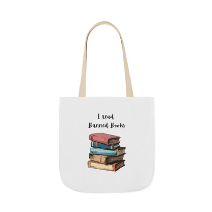 I read Banned Books Canvas Tote Bag, 5-Color Straps