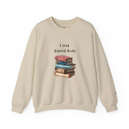 “I Read Banned Books” Unisex Crewneck Sweatshirt