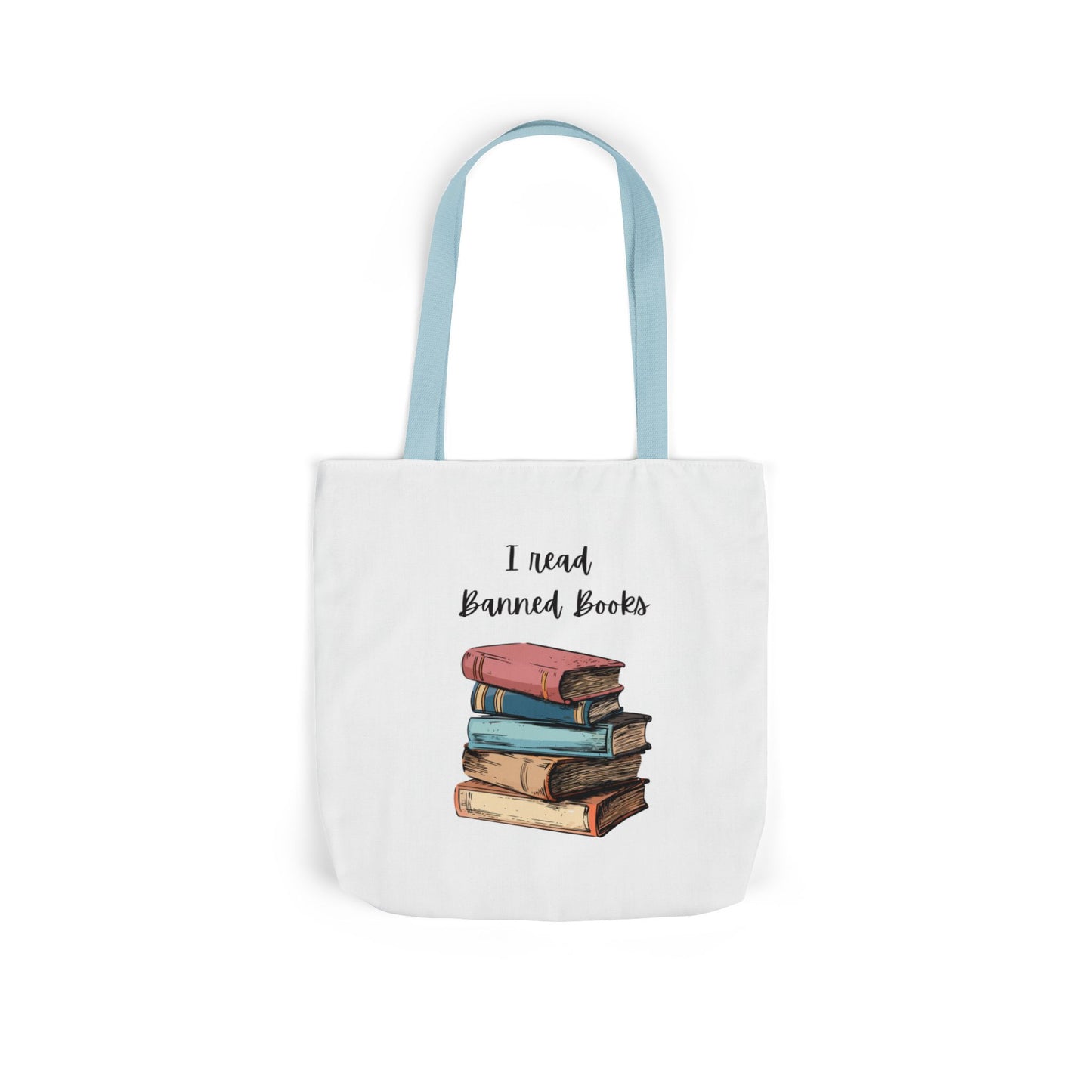 I read Banned Books Canvas Tote Bag, 5-Color Straps