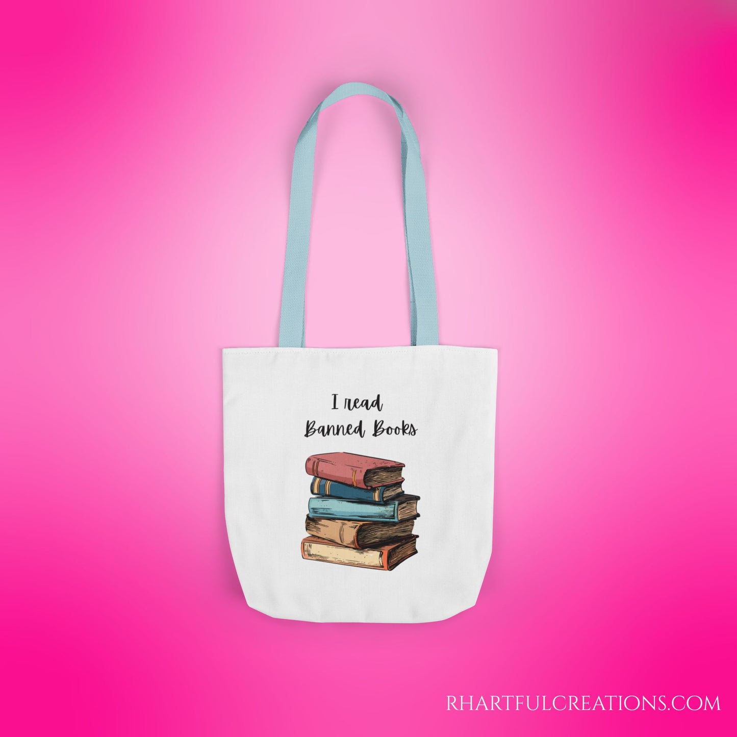 I read Banned Books Canvas Tote Bag, 5-Color Straps