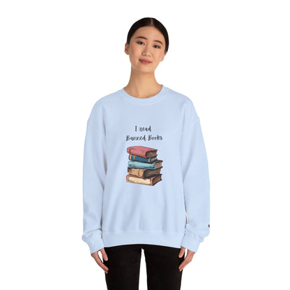 “I Read Banned Books” Unisex Crewneck Sweatshirt