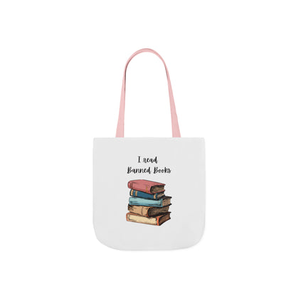 I read Banned Books Canvas Tote Bag, 5-Color Straps