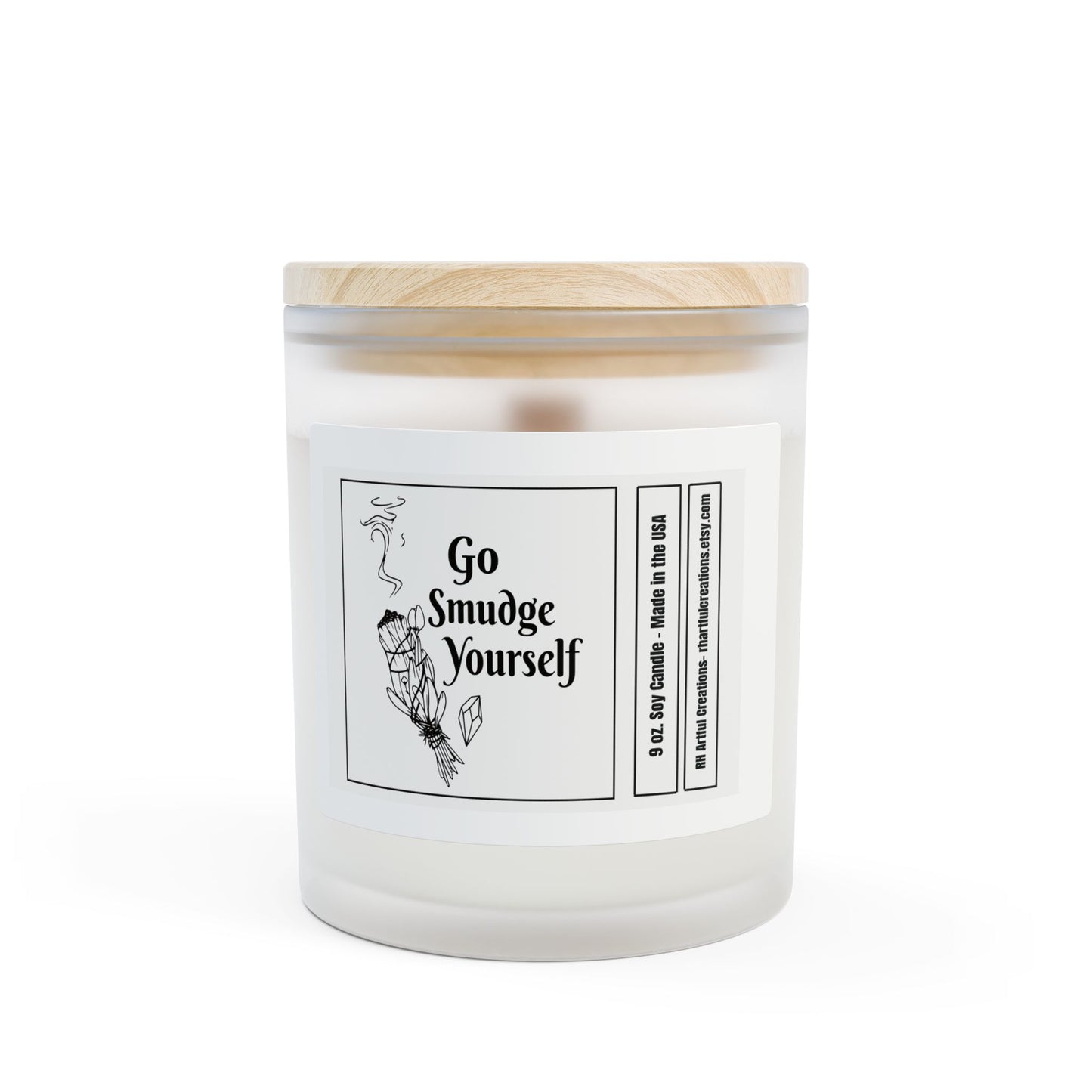 Go Smuge Yourself, Frosted Glass Candle, 11oz