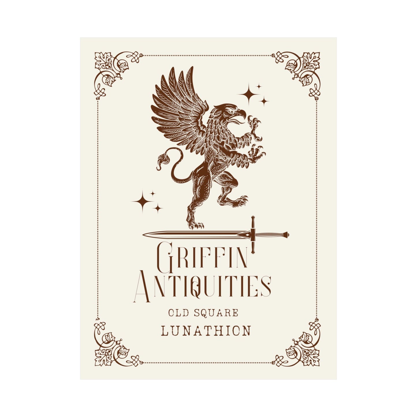 Griffin Antiquities, Matte Poster