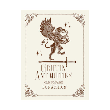 Griffin Antiquities, Matte Poster