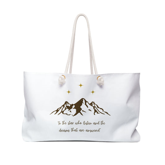 To The Stars That Listen and The Dreams That are Answered, Weekender Bag