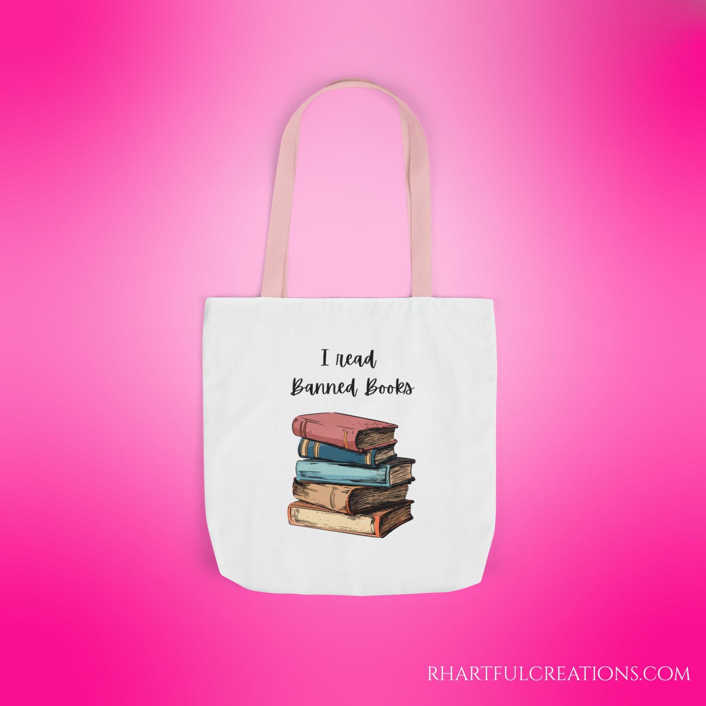 I read Banned Books Canvas Tote Bag, 5-Color Straps