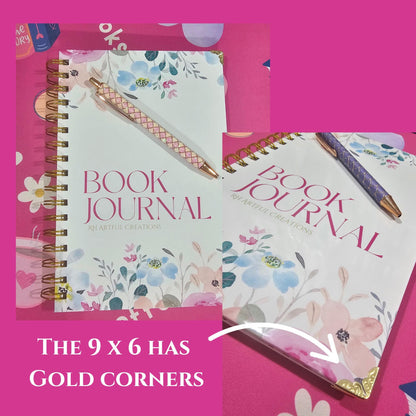 Watercolor Flowers, Book Journal (Hard or Soft Cover)