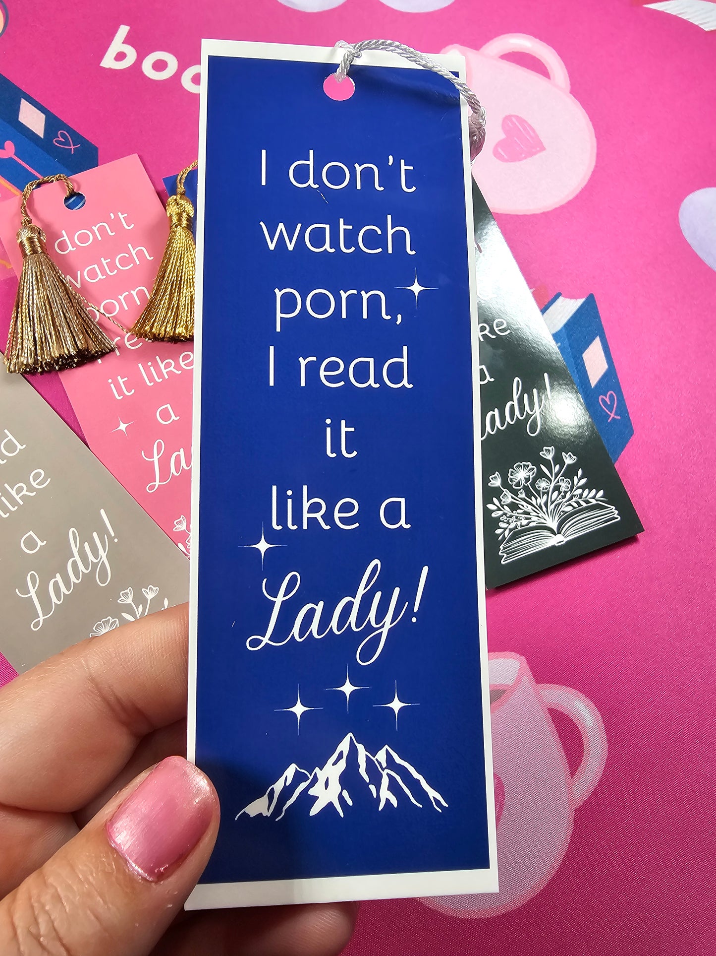 Classy Bookmarker, Quirky Book Marker, Reading Accessories, Funny Bookmark, Gift Idea, Don't Watch Porn, Read It Like Lady, Glossy Finished
