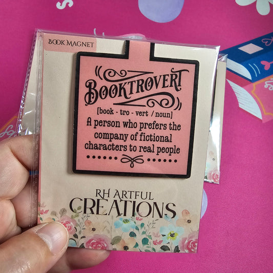 Booktrovert Magnetic Bookmark,Funny Book Lover Gift | RH Artful Creations